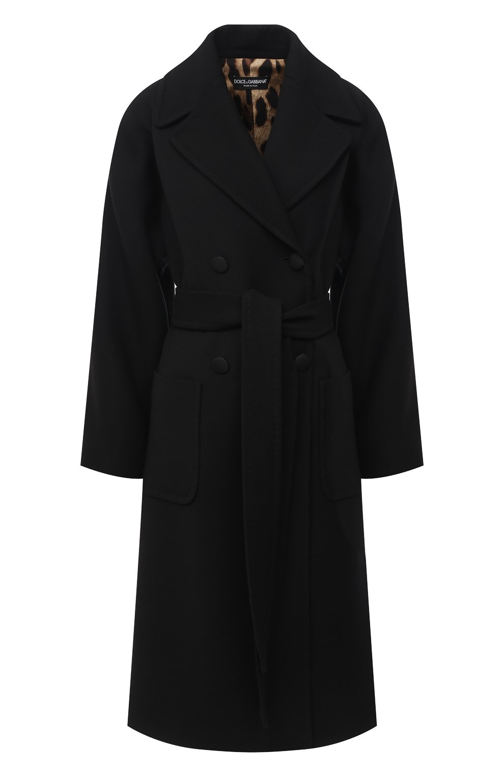 Шерстяное пальто DOLCE & GABBANA черного цвета по цене 279500 руб., арт. F0AJ0T/FU2TS, фото 1 Шерстяное пальто DOLCE & GABBANA, арт. F0AJ0T/FU2TS, фото 1