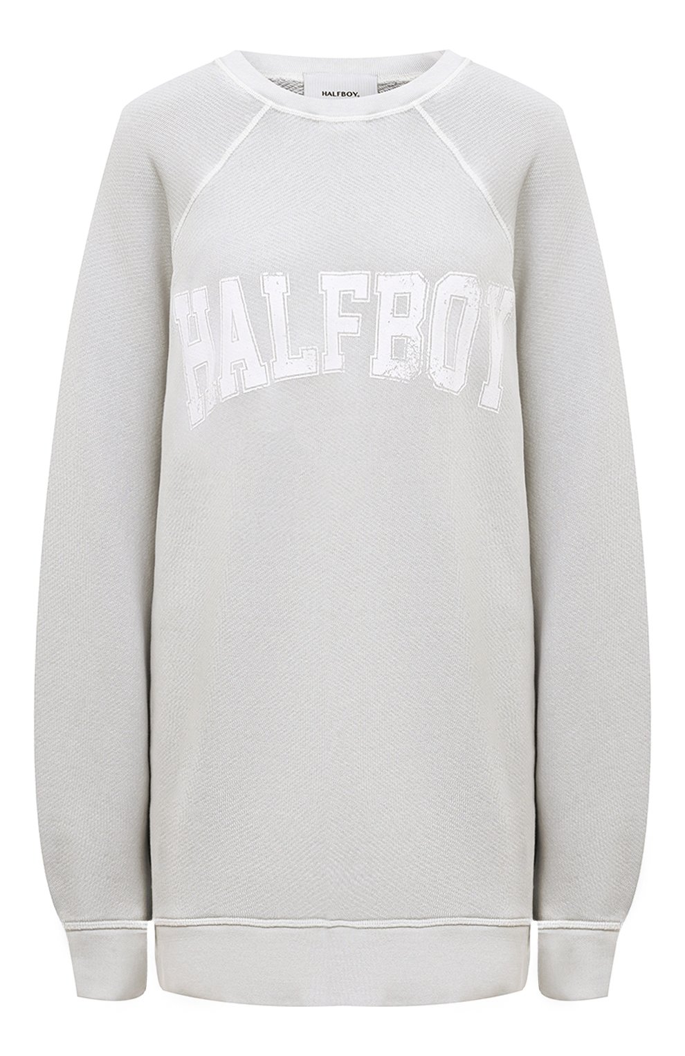 Хлопковый свитшот HALFBOY серого цвета по цене 33950 руб., арт. HSS241WFCN063, фото 1 Хлопковый свитшот HALFBOY, арт. HSS241WFCN063, фото 1
