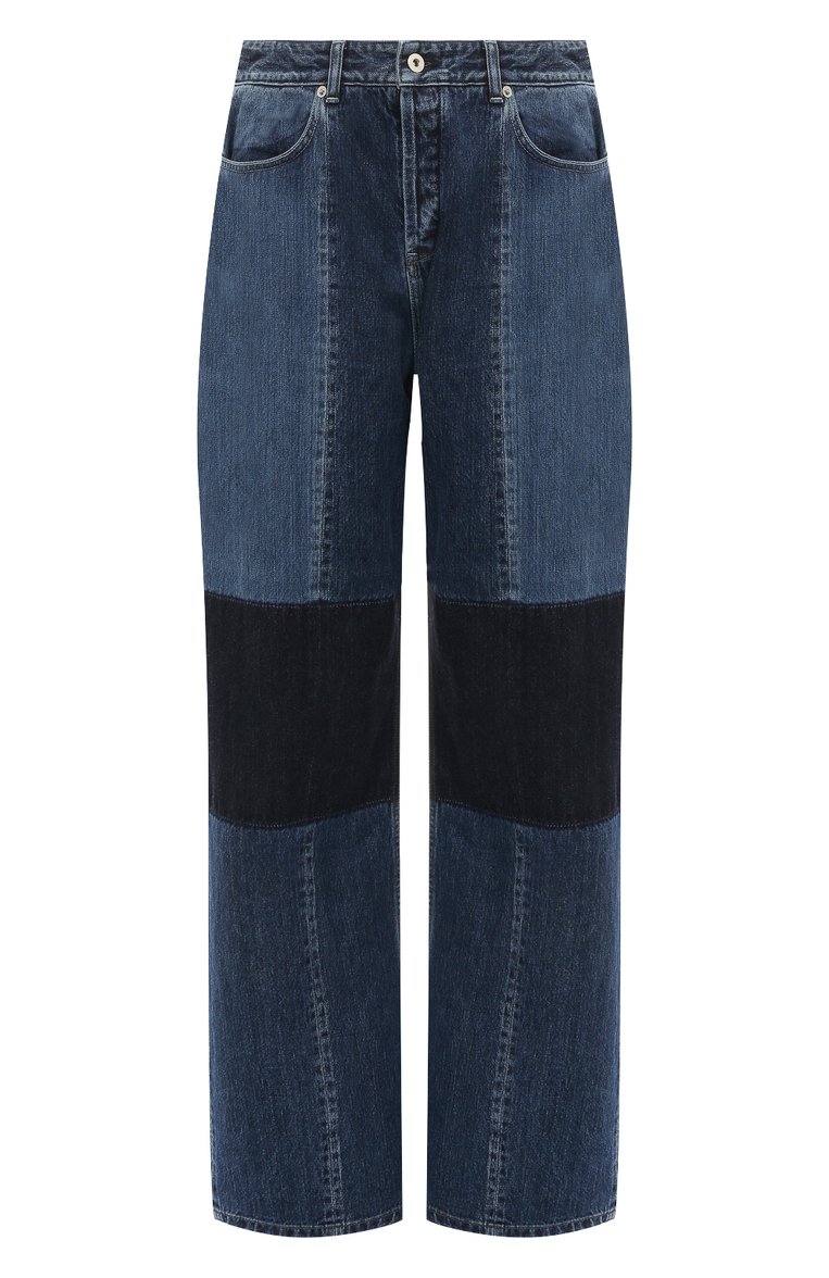 Мужские джинсы JIL SANDER синего цвета, арт. J47KA0185/J45237 | Фото 1 (Материал внешний: Хлопок, Деним; Длина (брюки, джинсы): Стандартные; Силуэт М (брюки): Широкие; Кросс-КТ: Деним; Стили: Streetwear)