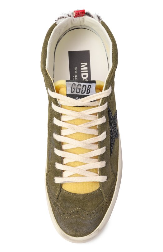 Замшевые кеды Mid Star Golden Goose Deluxe Brand GWF00122.F003228 Хаки  GWF00122.F003228 Фото 6