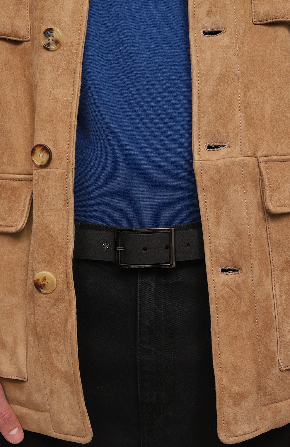 Кожаный ремень DIRK BIKKEMBERGS черного цвета по цене 8580 руб., арт. BKCU00448M, фото 2 Кожаный ремень DIRK BIKKEMBERGS, арт. BKCU00448M, фото 2