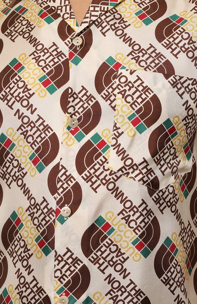 Шелковая рубашка the north face x gucci GUCCI, арт. 654766 ZAGUR, фото 5