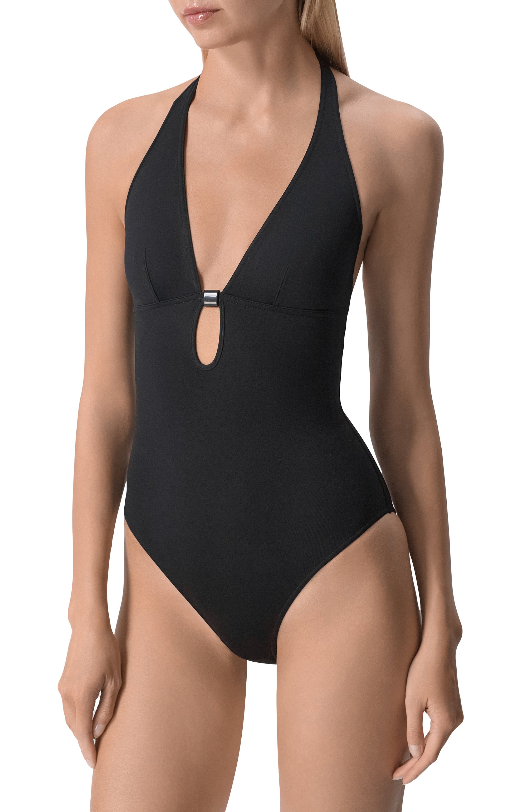 Слитный купальник ERES черного цвета по цене 79950 руб., арт. 012619, фото 2 Слитный купальник ERES, арт. 012619, фото 2