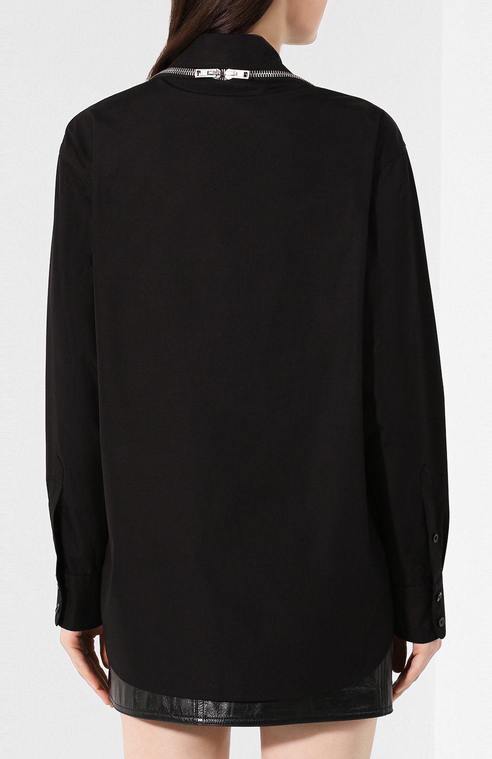 Хлопковая рубашка ALEXANDER WANG черного цвета по цене 48650 руб., арт. 1WC2191263, фото 4 Хлопковая рубашка ALEXANDER WANG, арт. 1WC2191263, фото 4