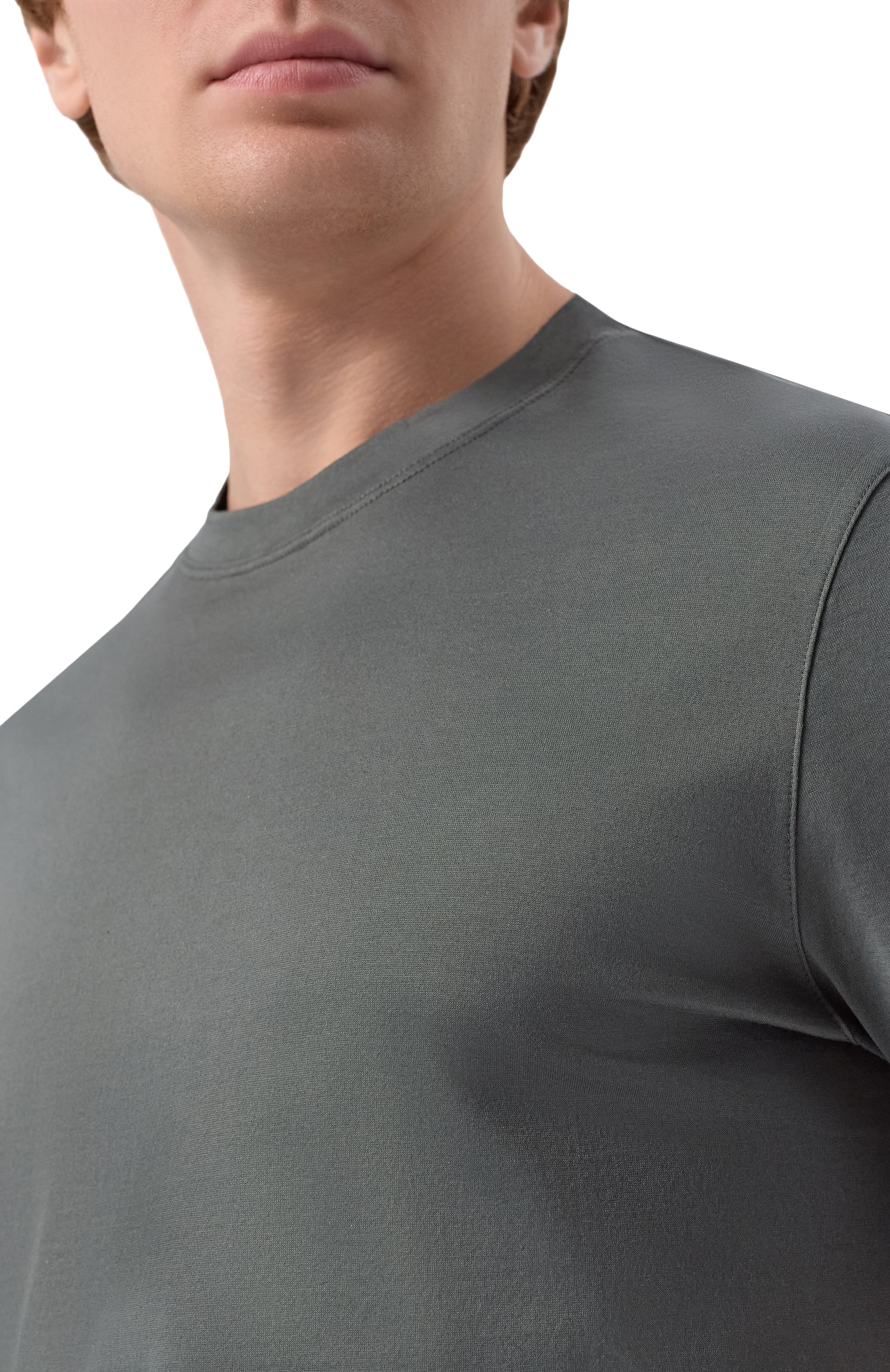 Хлопковая футболка ANDREA CAMPAGNA хаки цвета по цене 21500 руб., арт. TSMC/JERLUX, фото 5 Хлопковая футболка ANDREA CAMPAGNA, арт. TSMC/JERLUX, фото 5