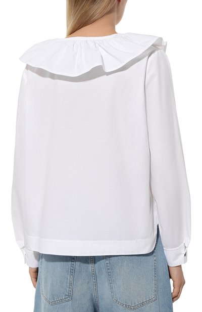 Хлопковая блузка GANNI, арт. F8701, фото 4