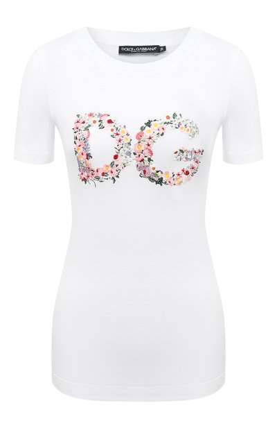 Женская хлопковая футболка DOLCE & GABBANA, арт. F8M68Z/G7XME