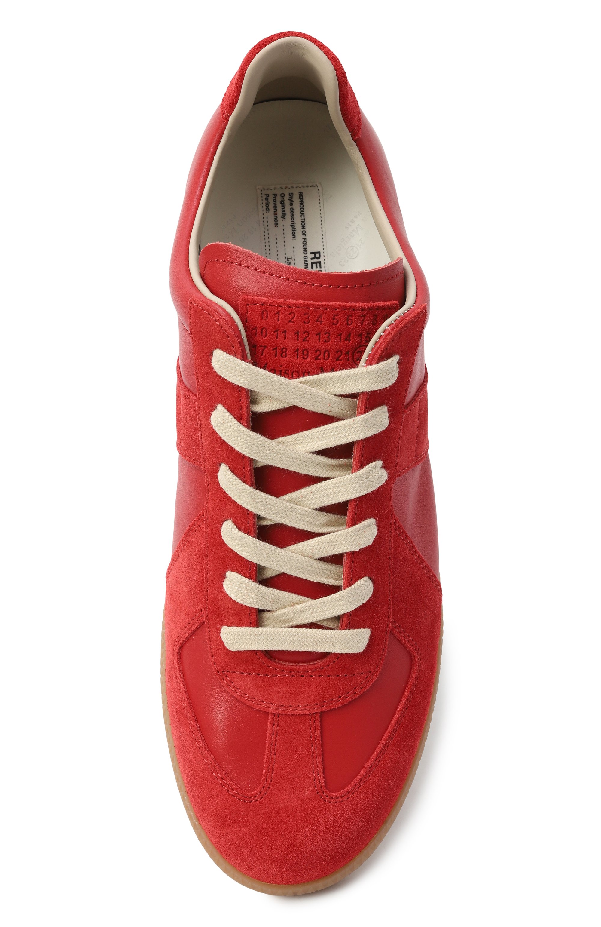 Кожаные кеды replica MAISON MARGIELA красного цвета по цене 77900 руб., арт. S57WS0236/P1895, фото 6 Кожаные кеды replica MAISON MARGIELA, арт. S57WS0236/P1895, фото 6