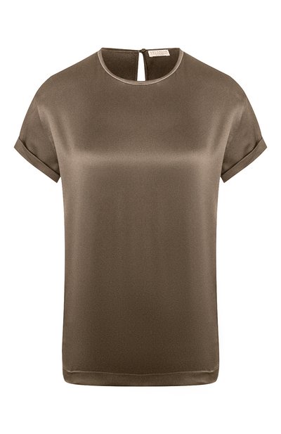 Женский шелковый топ BRUNELLO CUCINELLI, арт. M0C59DE310