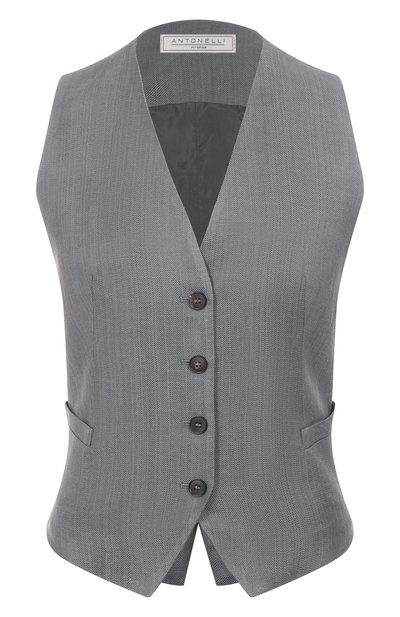 Женский жилет из вискозы и льна ANTONELLI FIRENZE, арт. M3036N/974