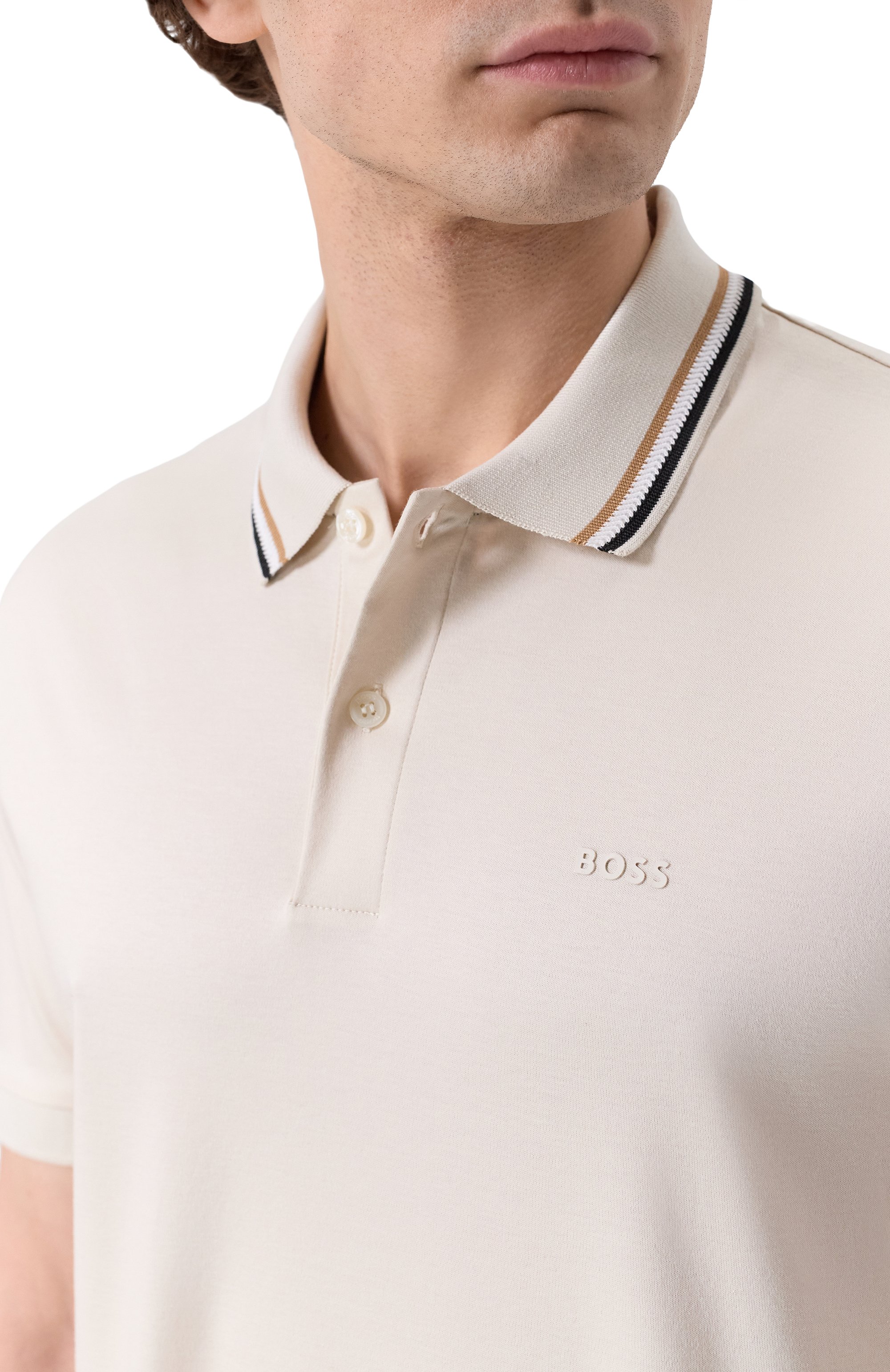 Хлопковое поло BOSS, арт. 50469360, фото 5