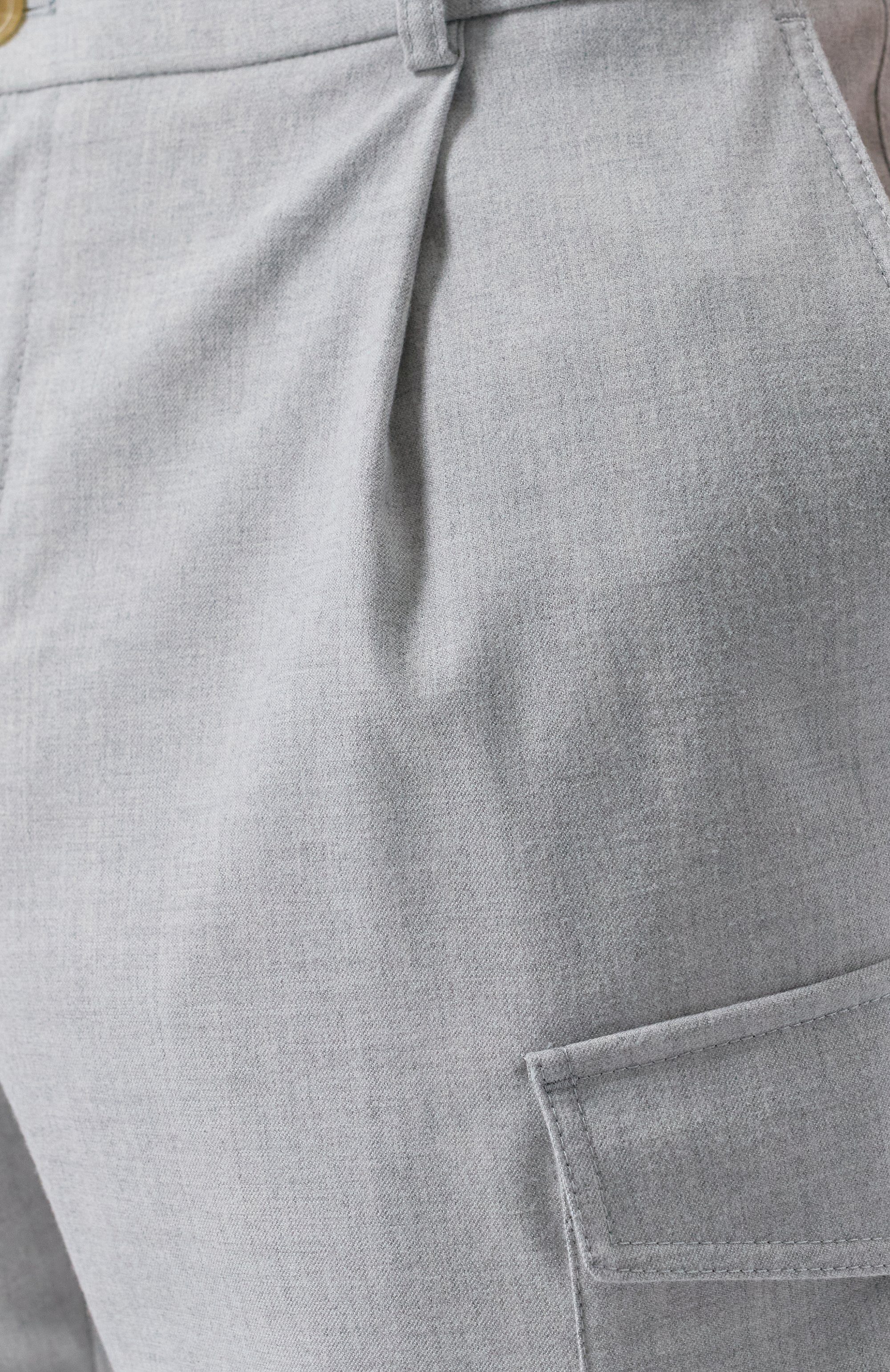 Брюки-карго из шерсти и вискозы WINDSOR серого цвета по цене 39800 руб., арт. FAT0/10015957, фото 6 Брюки-карго из шерсти и вискозы WINDSOR, арт. FAT0/10015957, фото 6