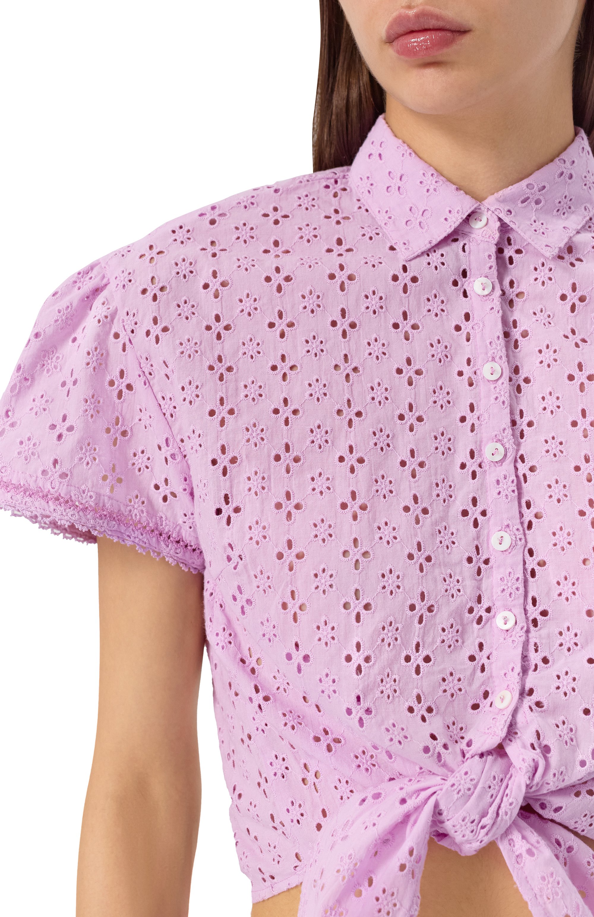 Хлопковая рубашка POUPETTE ST BARTH, арт. WYSR25B0LC5, фото 5