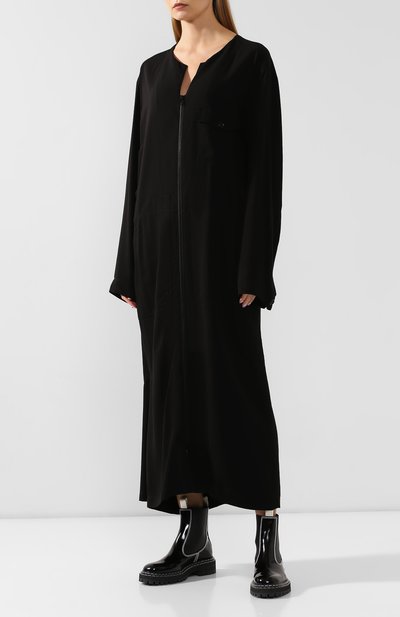 Платье YOHJI YAMAMOTO черного цвета по цене 68400 руб., арт. YC-D33-201, фото 3 Платье YOHJI YAMAMOTO, арт. YC-D33-201, фото 3