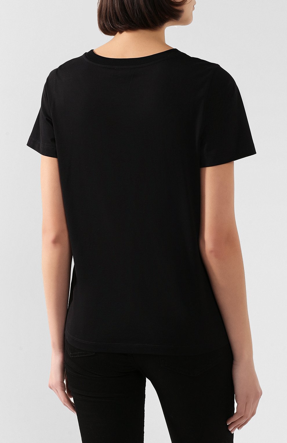 Хлопковая футболка ESCADA SPORT черного цвета по цене 13450 руб., арт. 5031118, фото 4 Хлопковая футболка ESCADA SPORT, арт. 5031118, фото 4
