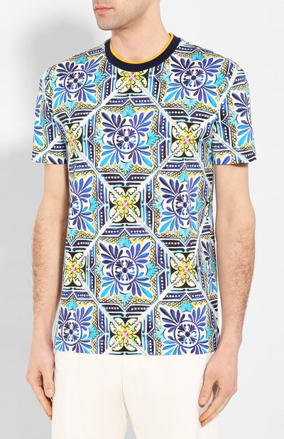 Хлопковая футболка DOLCE & GABBANA, арт. G8KD0T/HS7B4, фото 3