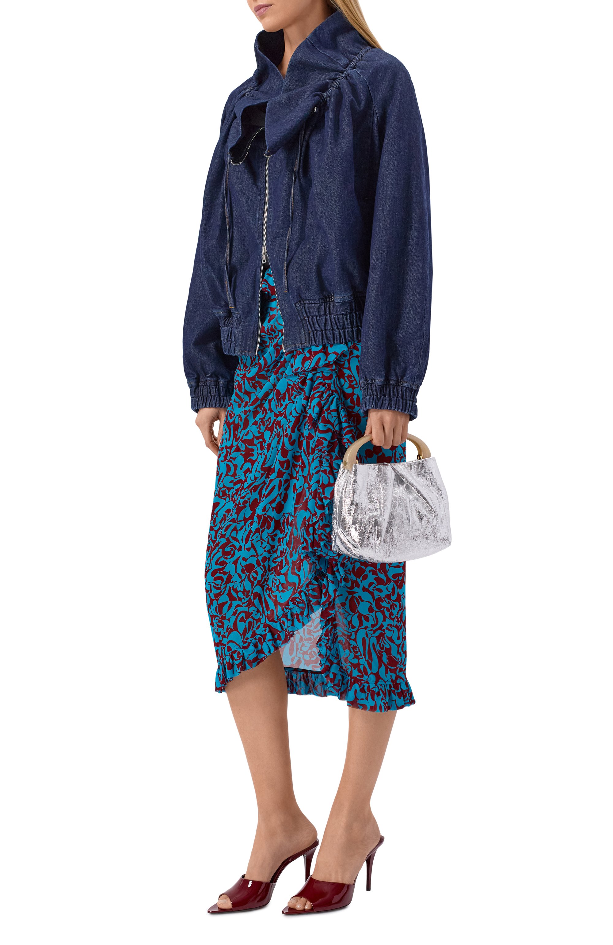 Сумка DRIES VAN NOTEN серебряного цвета по цене 113000 руб., арт. 011524/0207, фото 3 Сумка DRIES VAN NOTEN, арт. 011524/0207, фото 3