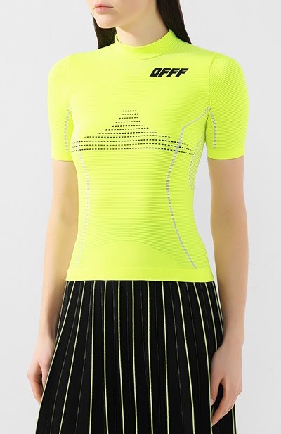 Топ OFF-WHITE желтого цвета по цене 18250 руб., арт. 0WAA063S19D860706210, фото 3 Топ OFF-WHITE, арт. 0WAA063S19D860706210, фото 3