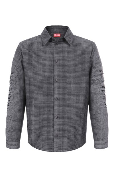 Мужская рубашка из хлопка и вискозы DIESEL, арт. A18967/0DEBQ
