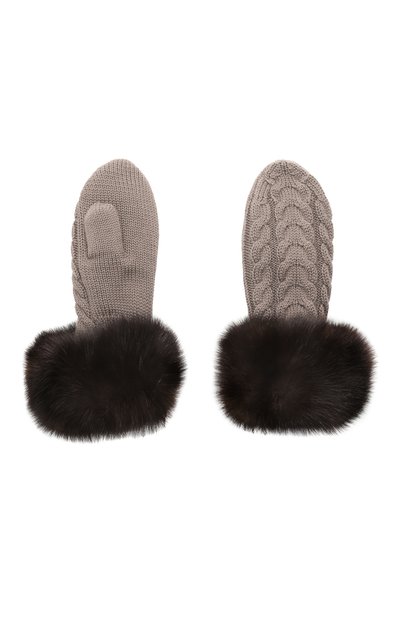 Утепленные варежки с отделкой из соболя BLACK SABLE, арт. BS-ACSKV-EB, фото 2