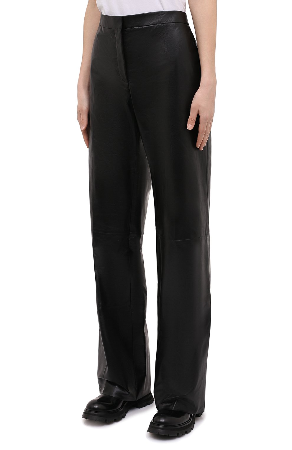 Кожаные брюки JIL SANDER, арт. JSWS653077-WSL01011, фото 3