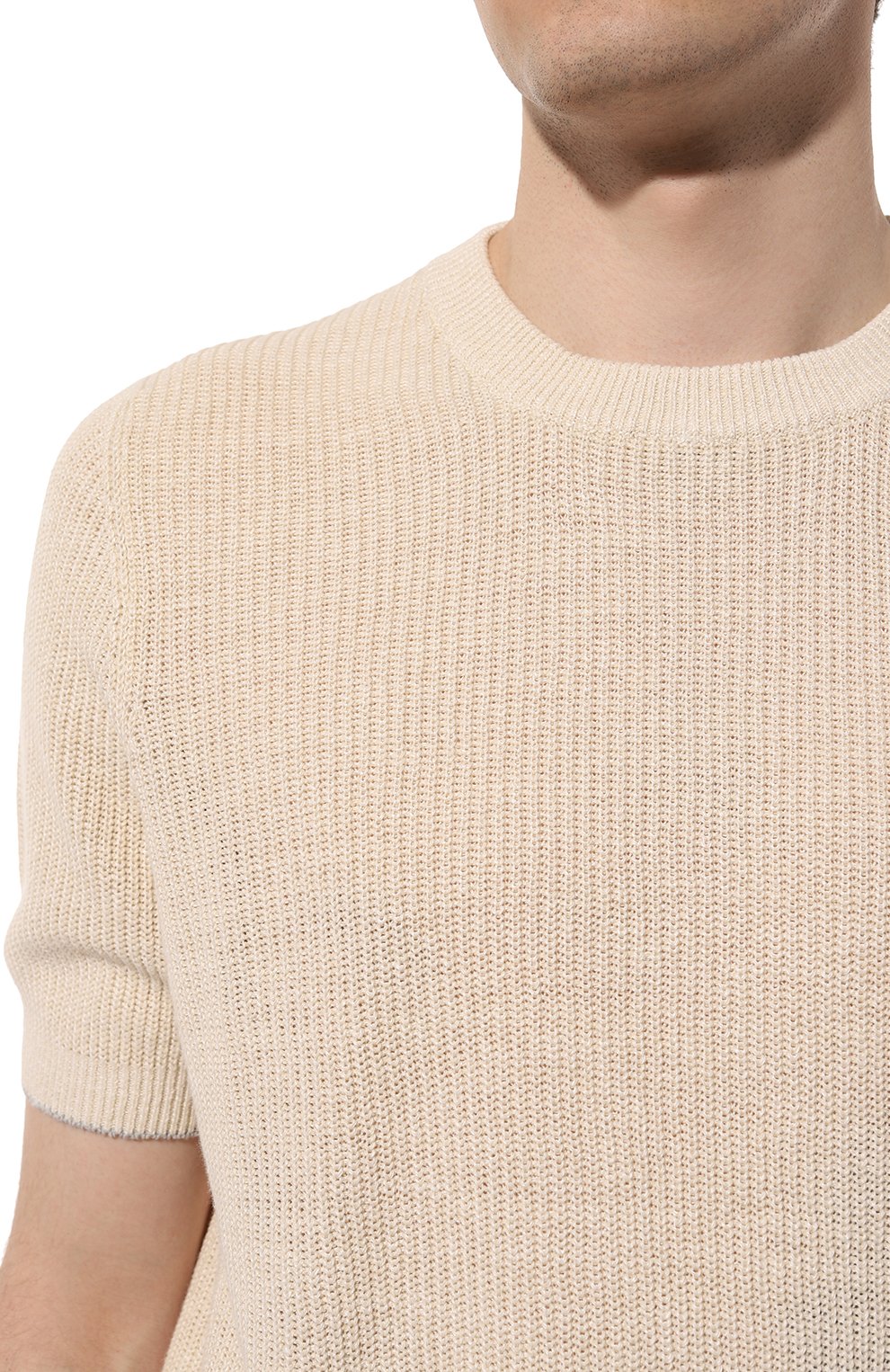 Джемпер изо льна и хлопка BRUNELLO CUCINELLI, арт. M2L70B2257, фото 5