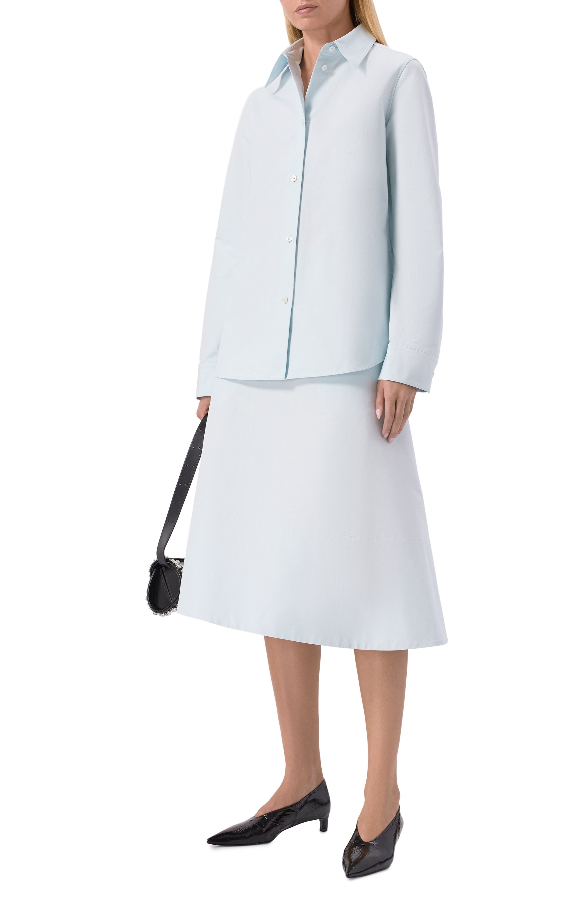 Хлопковая юбка JIL SANDER, арт. J04MA0009/J45225, фото 2