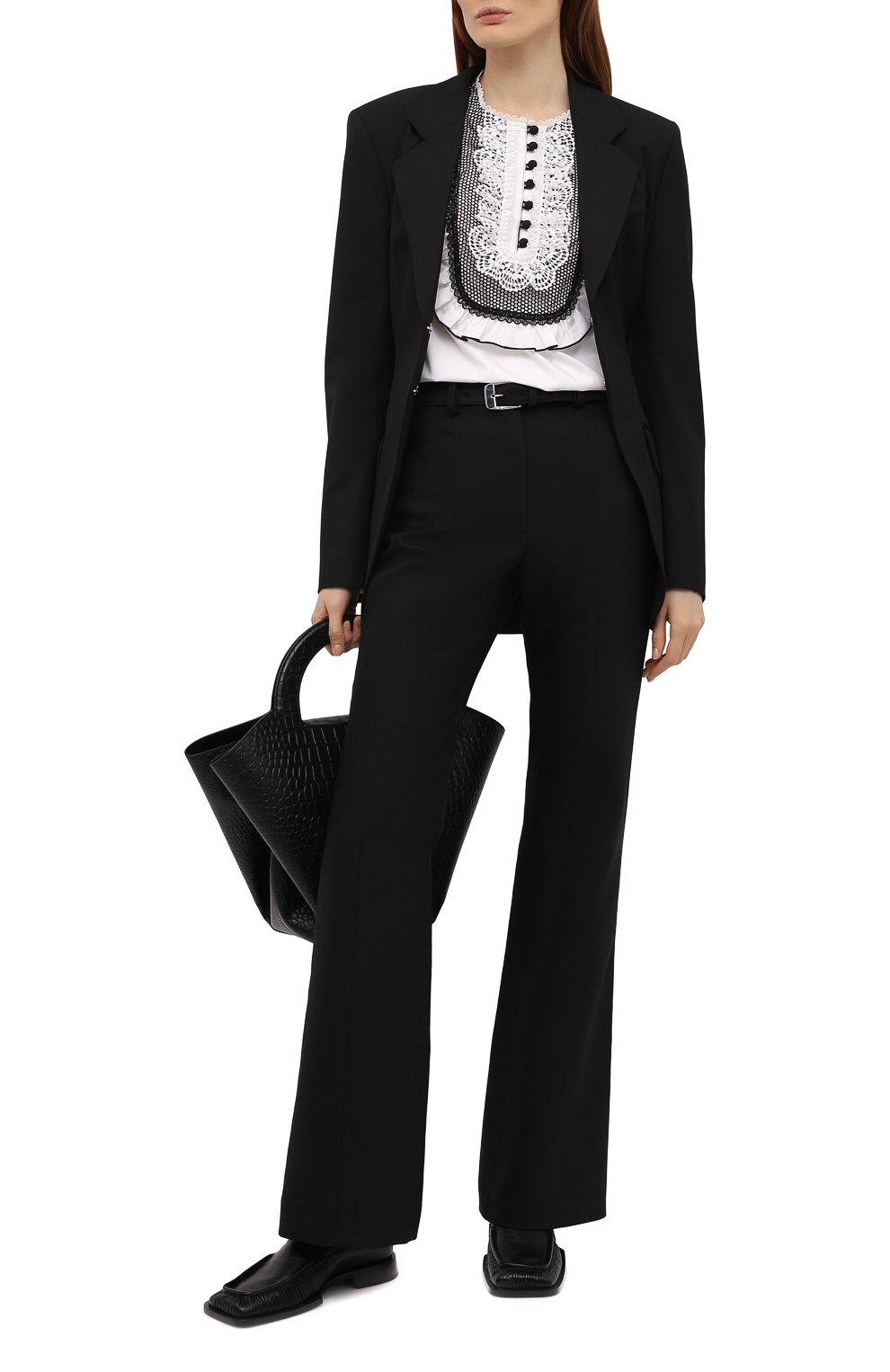 Хлопковая блузка SELF-PORTRAIT, арт. SS21-022T, фото 2