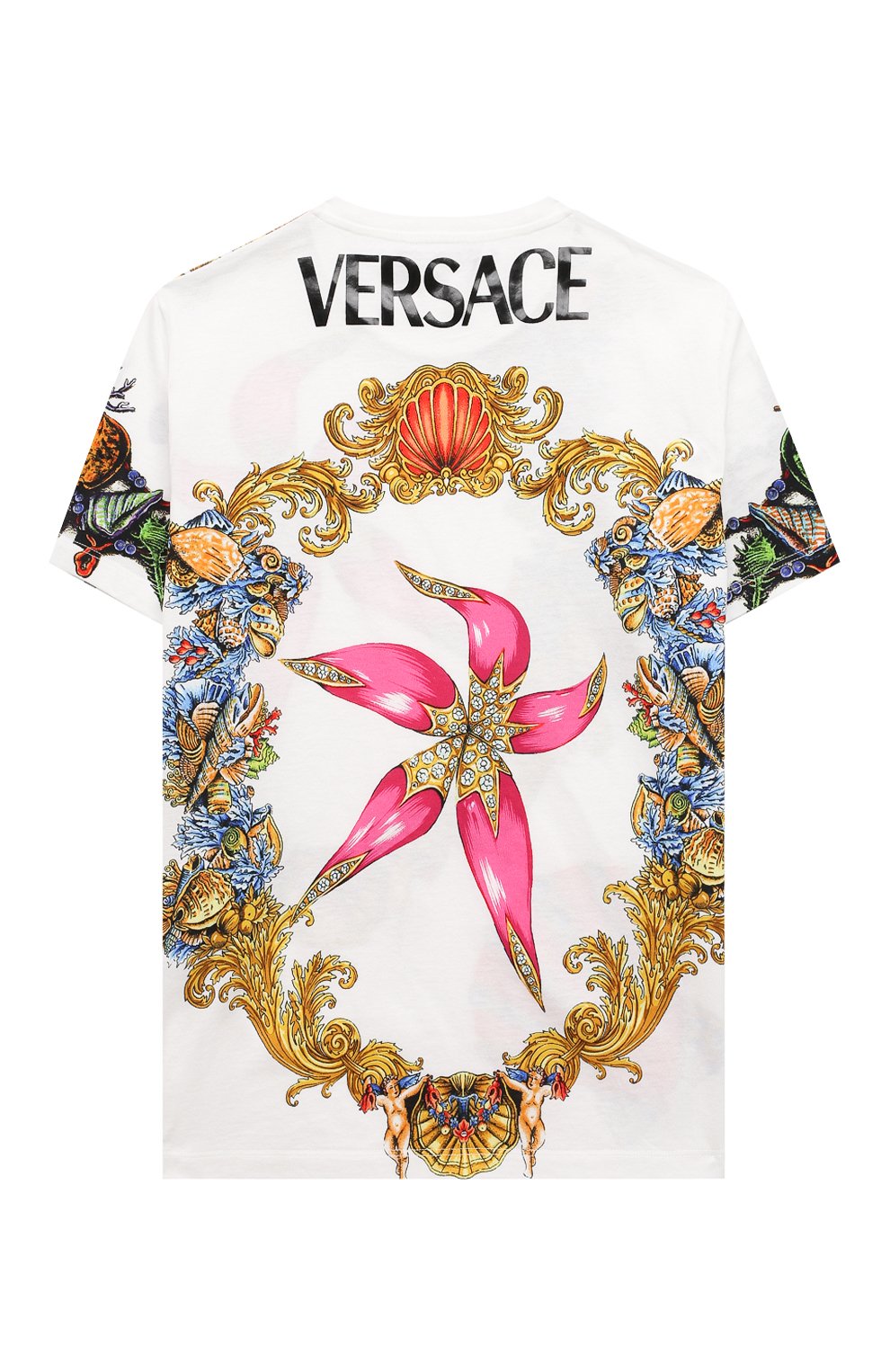 Хлопковая футболка VERSACE, арт. 1000239/1A00419/8A-14A, фото 2