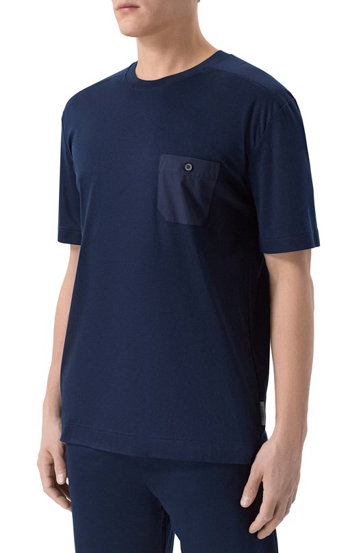 Футболка из хлопка и вискозы Zimmerli 8520-21091 Синий  8520-21091 Фото 3