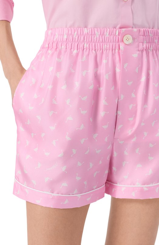 Шелковые шорты Moschino A0326/0562 Розовый  A0326/0562 Фото 5