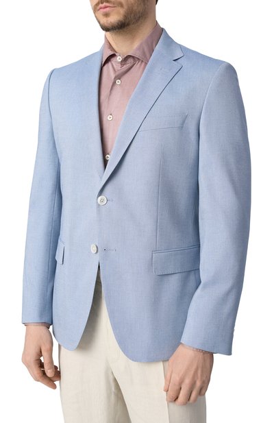 Пиджак из хлопка и вискозы BOSS, арт. 50540836, фото 4