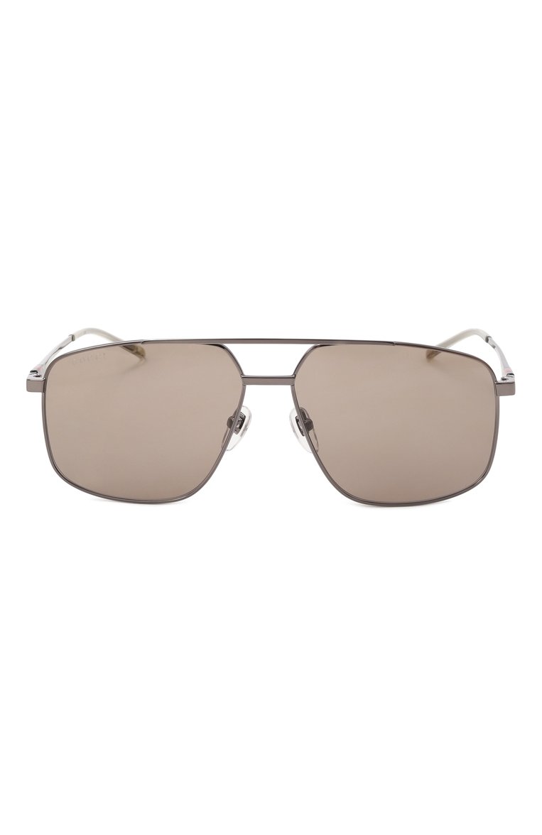Женские солнцезащитные очки GUCCI коричневого цвета, арт. GG1676S 003 | Фото 2 (Региональные ограничения белый список (Axapta Mercury): Не проставлено; Нос: Не проставлено; Материал: Металл; Тип очков: С/з; Очки форма: Авиаторы; Оптика Гендер: оптика-мужское)