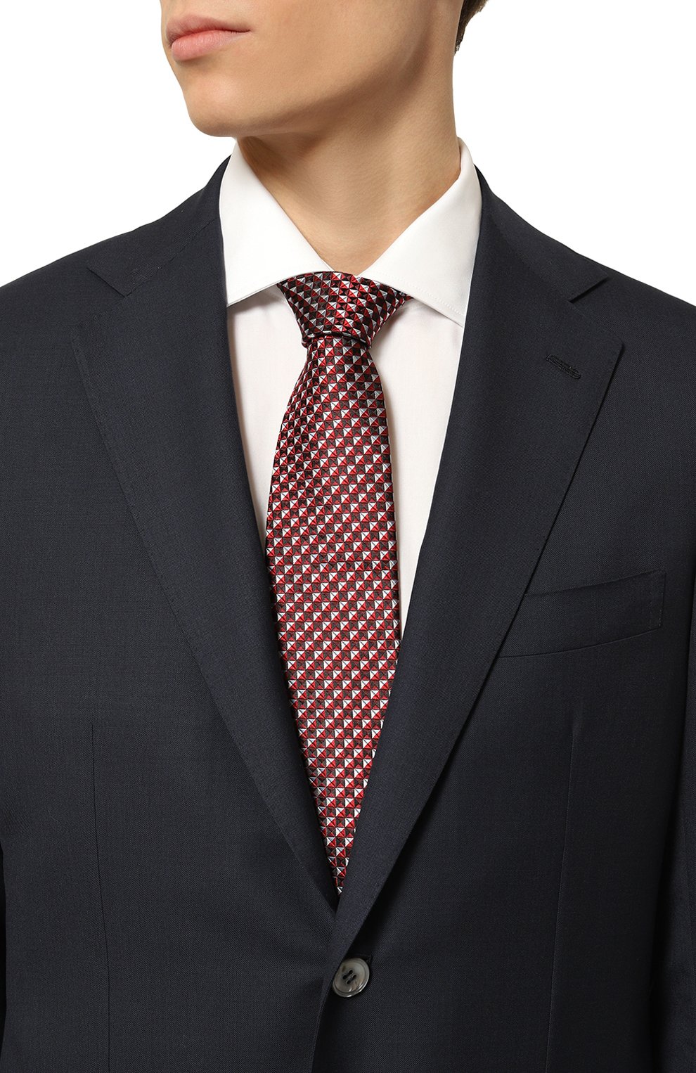 Шелковый галстук ZEGNA бордового цвета по цене 26350 руб., арт. 1P8/Z8D85TA8, фото 2 Шелковый галстук ZEGNA, арт. 1P8/Z8D85TA8, фото 2