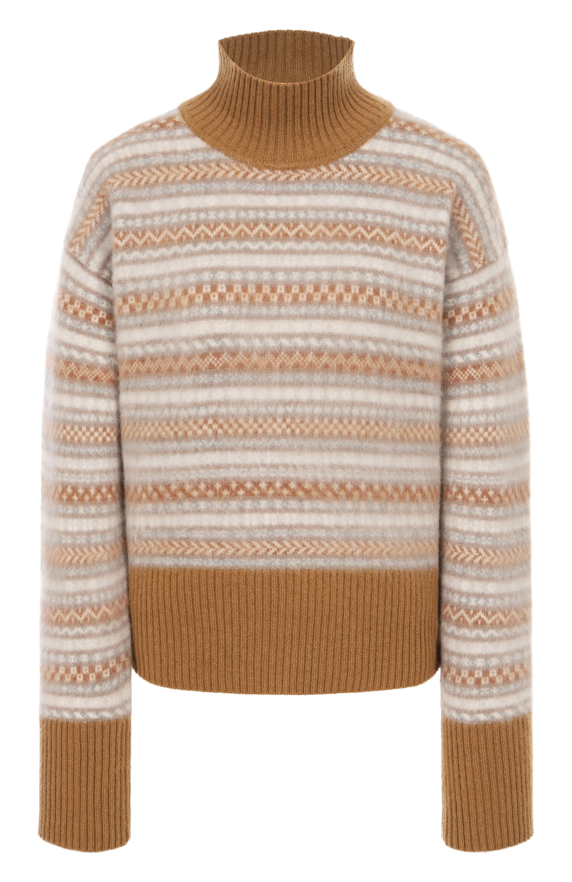 Кашемировый свитер MVST бежевого цвета по цене 157500 руб., арт. MKNSW030_4D/ME24072, фото 1 Кашемировый свитер MVST, арт. MKNSW030_4D/ME24072, фото 1