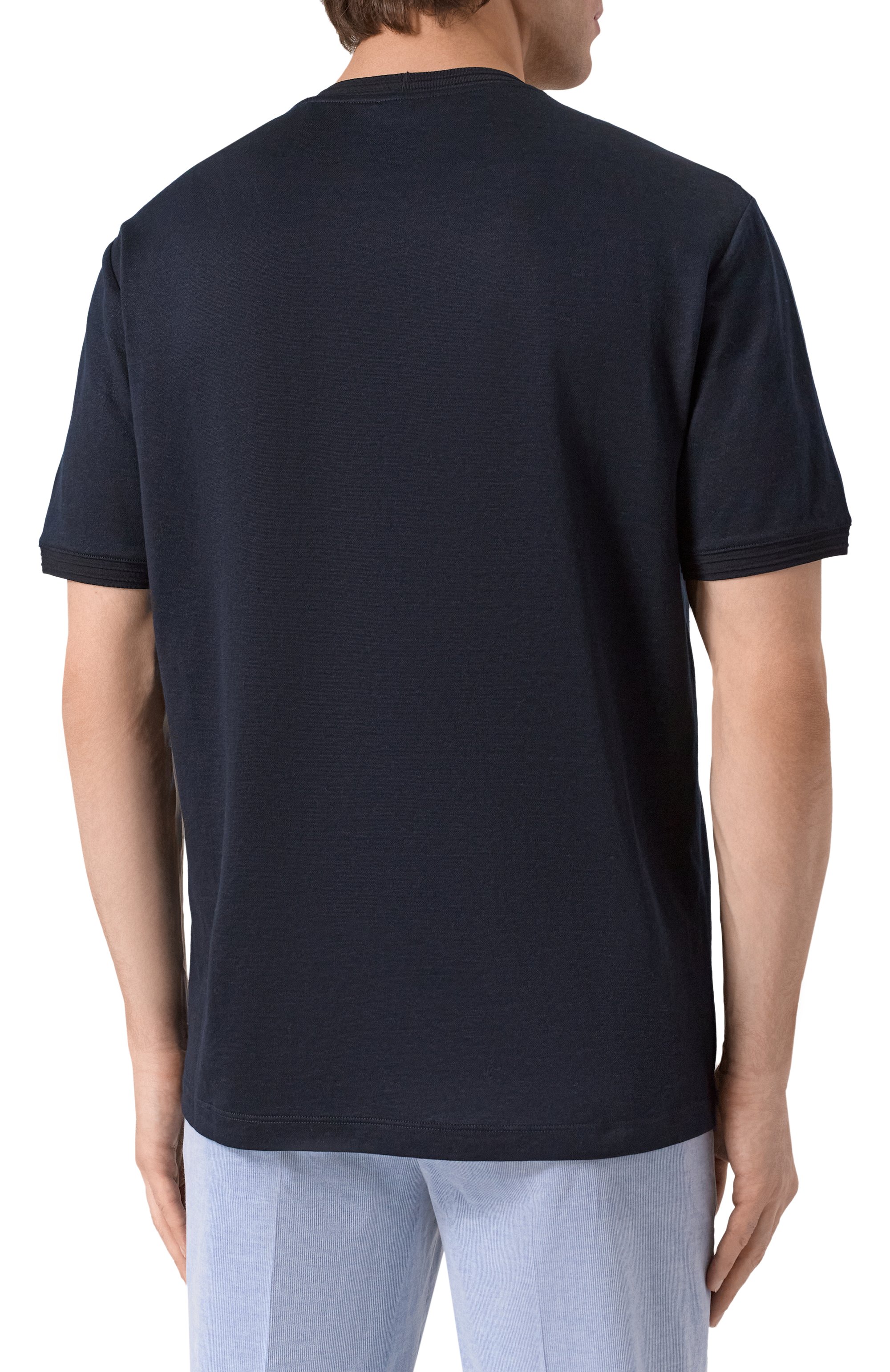 Футболка из шелка и льна GIORGIO ARMANI, арт. GM001090/TE14820, фото 4