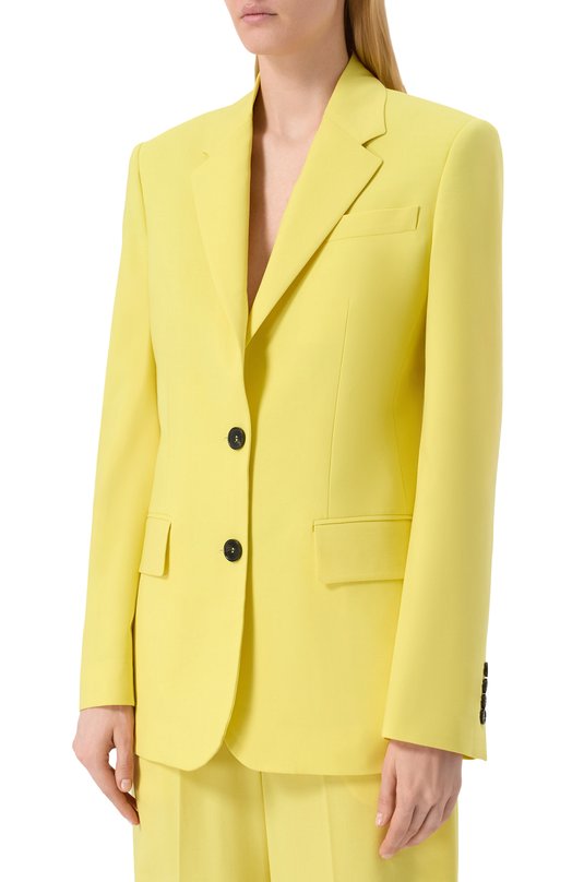 Шерстяной жакет MSGM 3841MDG26/257127 Жёлтый  3841MDG26/257127 Фото 3
