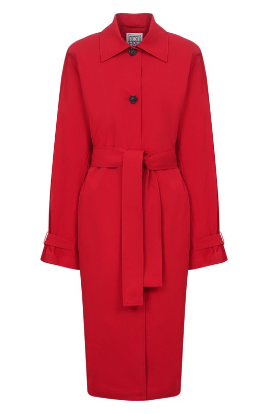 Хлопковый плащ TOTEME 261-WR00307-FB0490 Красный 261-WR00307-FB0490