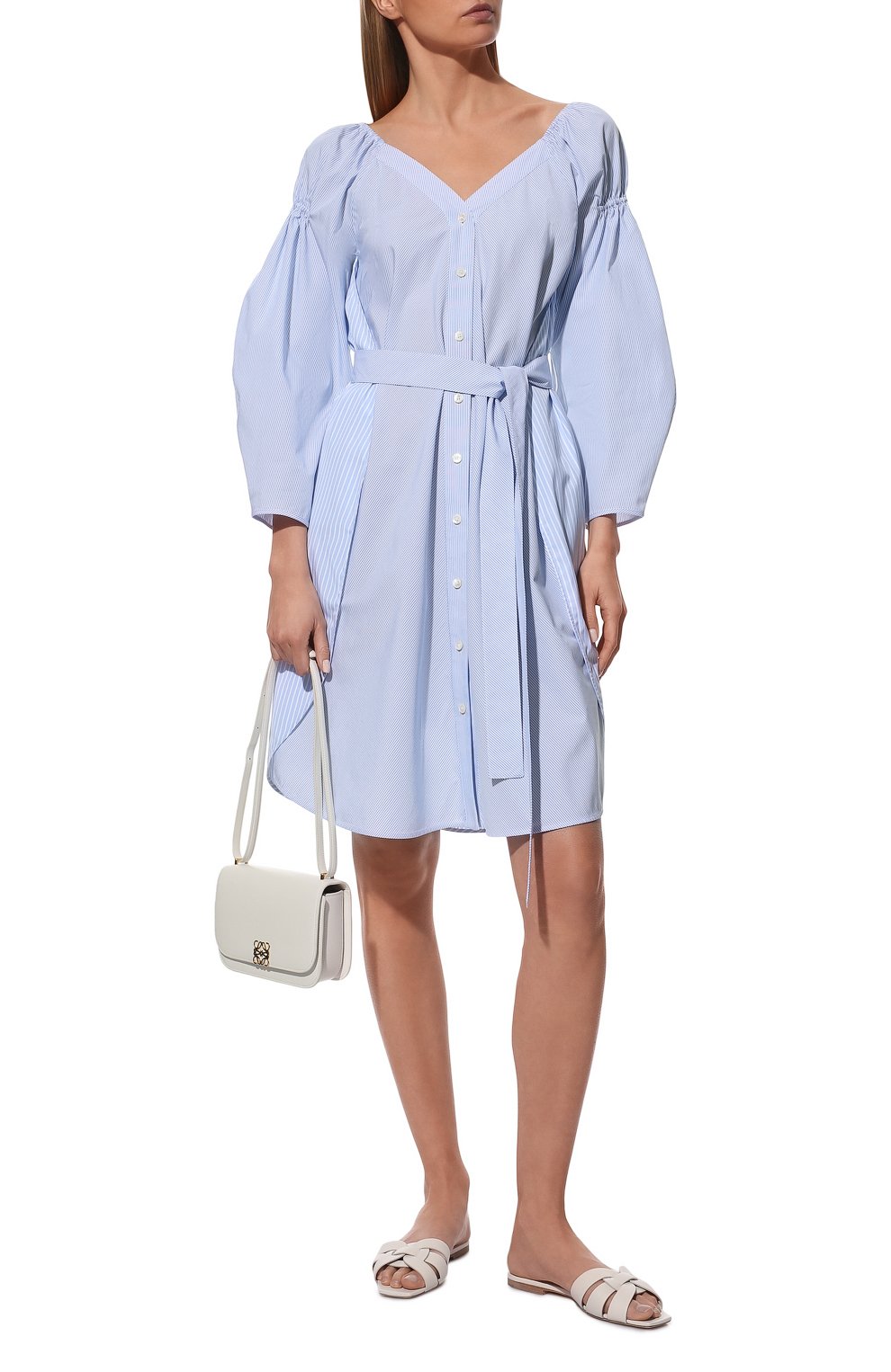 Хлопковое платье STELLA MCCARTNEY светло-голубого цвета по цене 113500 руб., арт. 604312/STA26, фото 2 Хлопковое платье STELLA MCCARTNEY, арт. 604312/STA26, фото 2