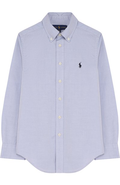 Хлопковая рубашка с логотипом бренда RALPH LAUREN, арт. 323600259, фото 1