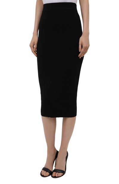 Юбка из кашемира и шелка TOM FORD черного цвета по цене 116500 руб., арт. GCK097-YAX320, фото 3 Юбка из кашемира и шелка TOM FORD, арт. GCK097-YAX320, фото 3
