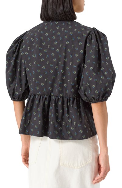 Хлопковая блузка GANNI, арт. W0152, фото 4