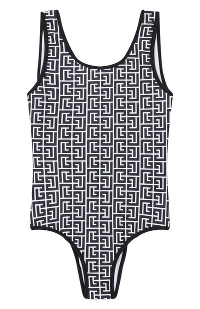 Детского слитный купальник BALMAIN черно-белого цвета по цене 24050 руб., арт. BYCA29 | Фото 1 Слитный купальник BALMAIN, арт. BYCA29