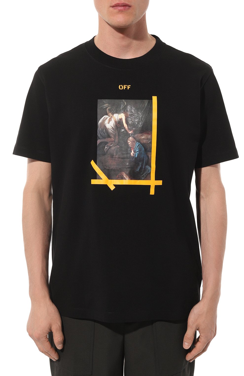 Хлопковая футболка OFF-WHITE, арт. OMAA027C99JER0151001, фото 3