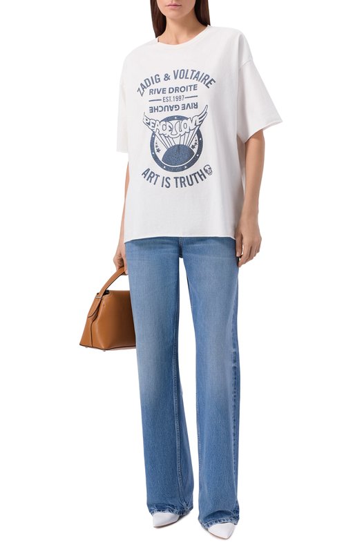 Хлопковая футболка Zadig and Voltaire JWTS02903 Белый  JWTS02903 Фото 2