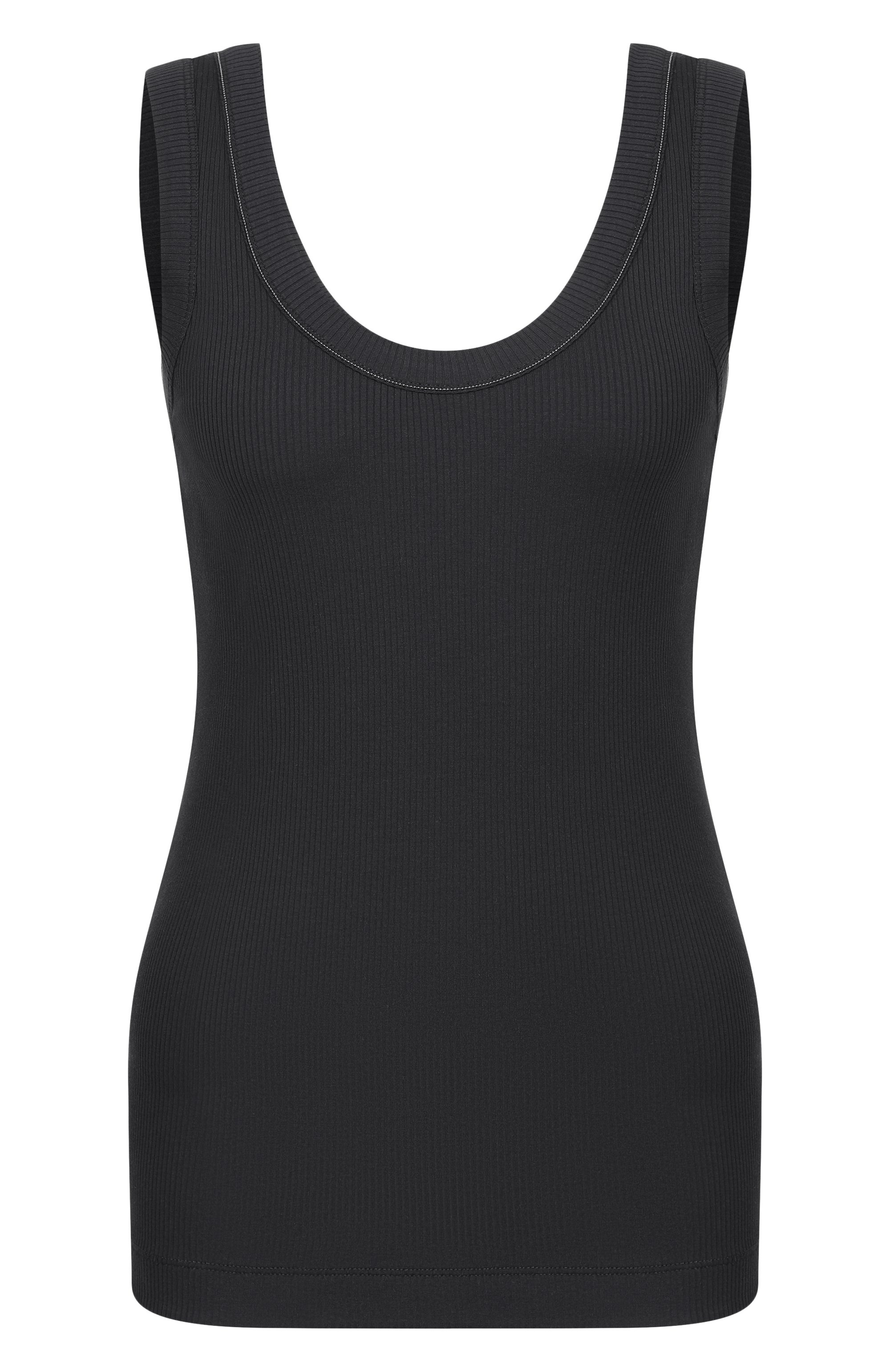 Хлопковая майка BRUNELLO CUCINELLI, а рт. MG902FP100, фото 1