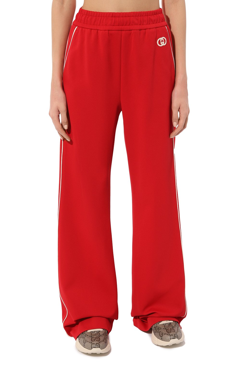 Брюки GUCCI красного цвета по цене 128160 руб., арт. 655177 XJDEL, фото 3 Брюки GUCCI, арт. 655177 XJDEL, фото 3