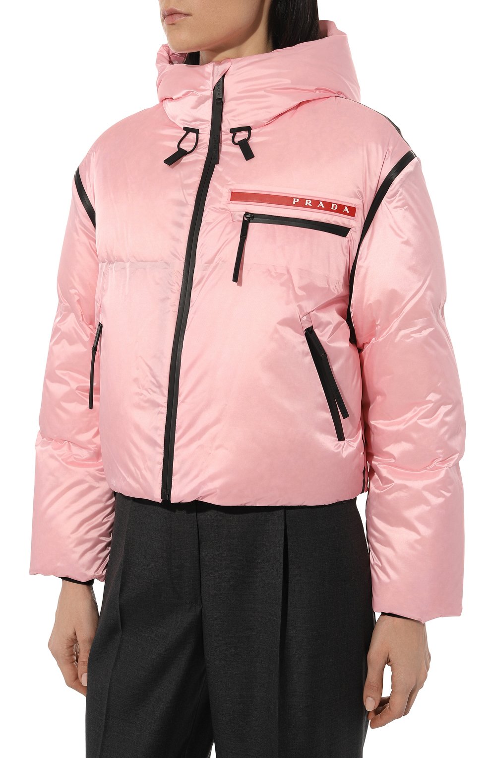Пуховик prada linea rossa PRADA розового цвета по цене 300000 руб., арт. 291985-1ZT6-F0028-212, фото 3 Пуховик prada linea rossa PRADA, арт. 291985-1ZT6-F0028-212, фото 3