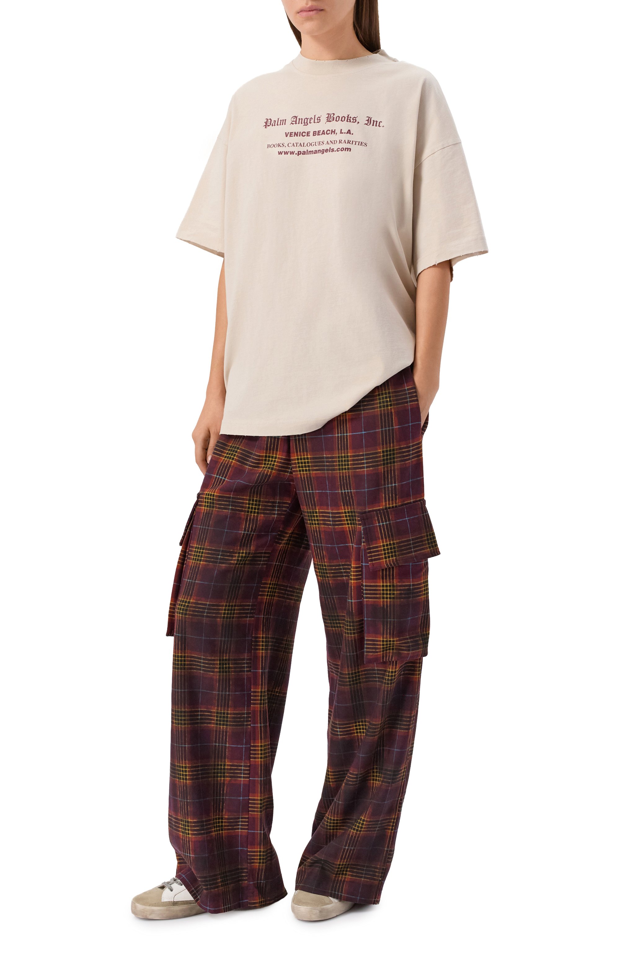 Хлопковая футболка PALM ANGELS, арт. PWAA07BF25JER007, фото 2