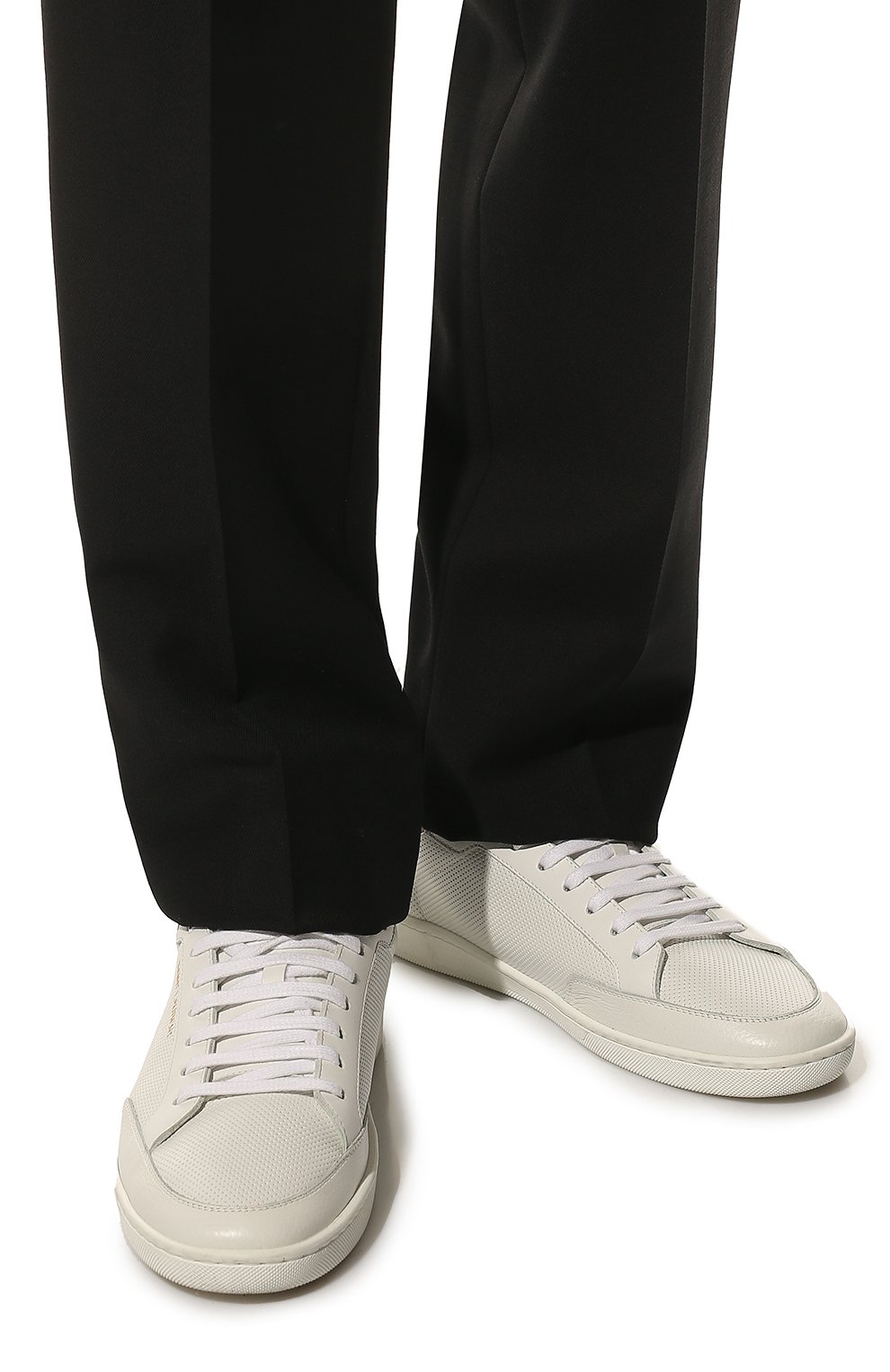 Кожаные кеды court classic sl/10 SAINT LAURENT, арт. 603223/1JZ10, фото 3